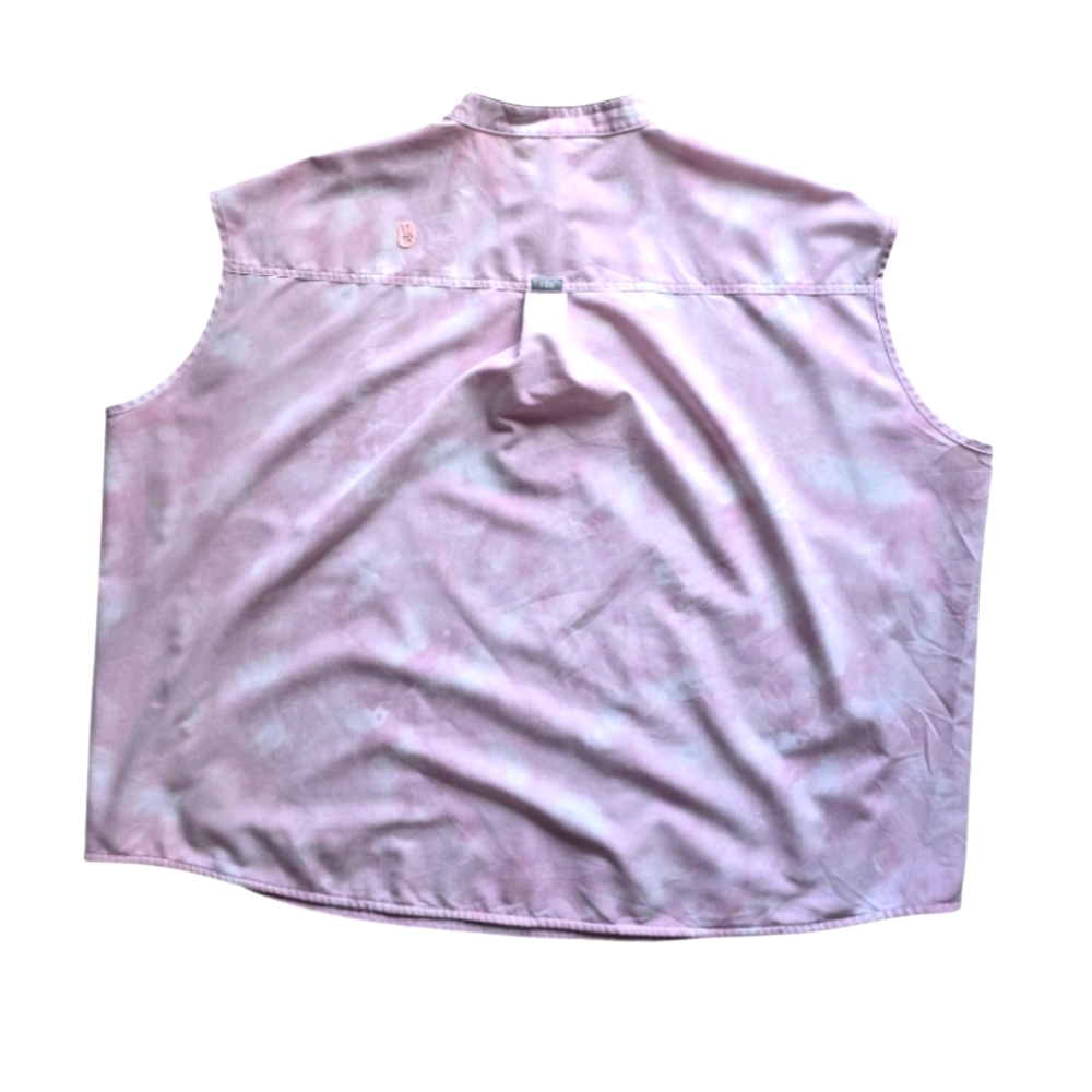 Figs Rafaela Oversized Scrub Top - Marbled Rose Size 4X tie dye pink - Picture 9 of 10